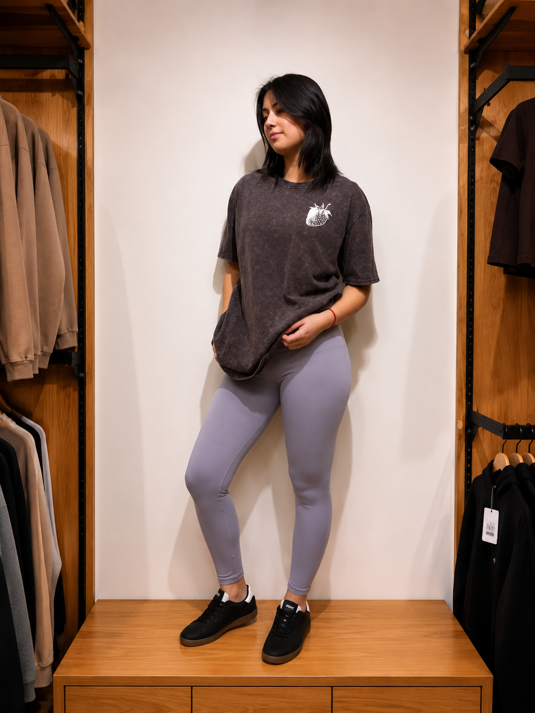 Polera Oversize Berry Washed